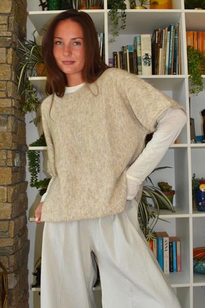 Clemmie Box Knit Oatmeal Marl